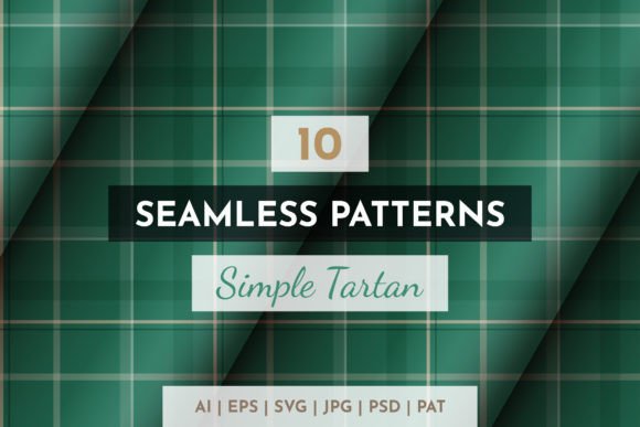10 Seamless Simple Tartan Patterns