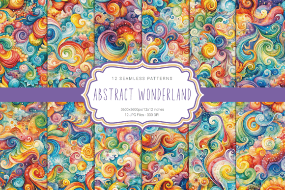 Abstract Wonderland Seamless Patterns