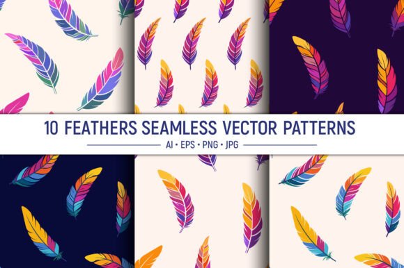 Feathers Seamless Patterns: Elevate Your Designs with Nature's Elegance