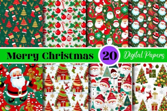 Merry Christmas Patterns Set: Elevate Your Holiday Creativity with Seamless Design