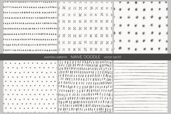 Naive Doodle Seamless Patterns