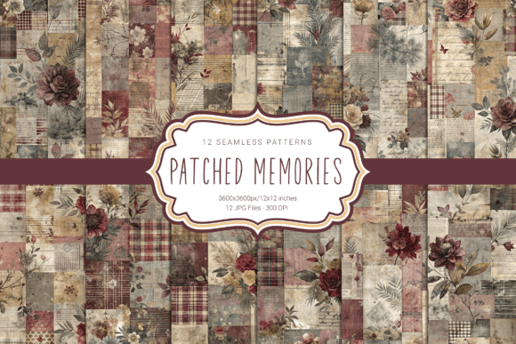 Patched Memories Seamless Patterns for Designers