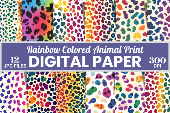 Rainbow Animal Print Patterns Background for Modern Creatives