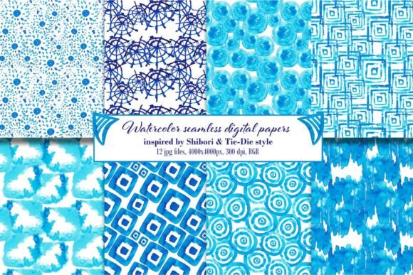 Shibori Tie-dye Watercolor Patterns: A Professional Resource for Creative Projects