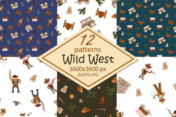 Unleash Your Creativity with Wild West Paper Seamless Patterns