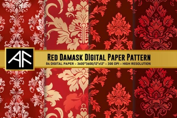 Unlock Creativity with Red Damask Digital Paper: The Ultimate Guide to High-Resolution Scrapbooking and DIY Projects
